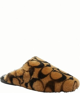COACH Signature Shearling Slippers | Dillard's | Dillard's
