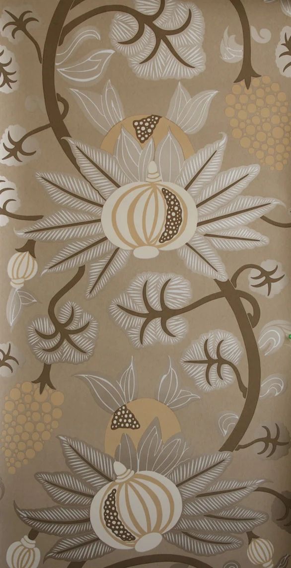 Maharani Wallpaper in Tan and Neutrals from the Sariskar Collection by Osborne & Little | Burke Decor