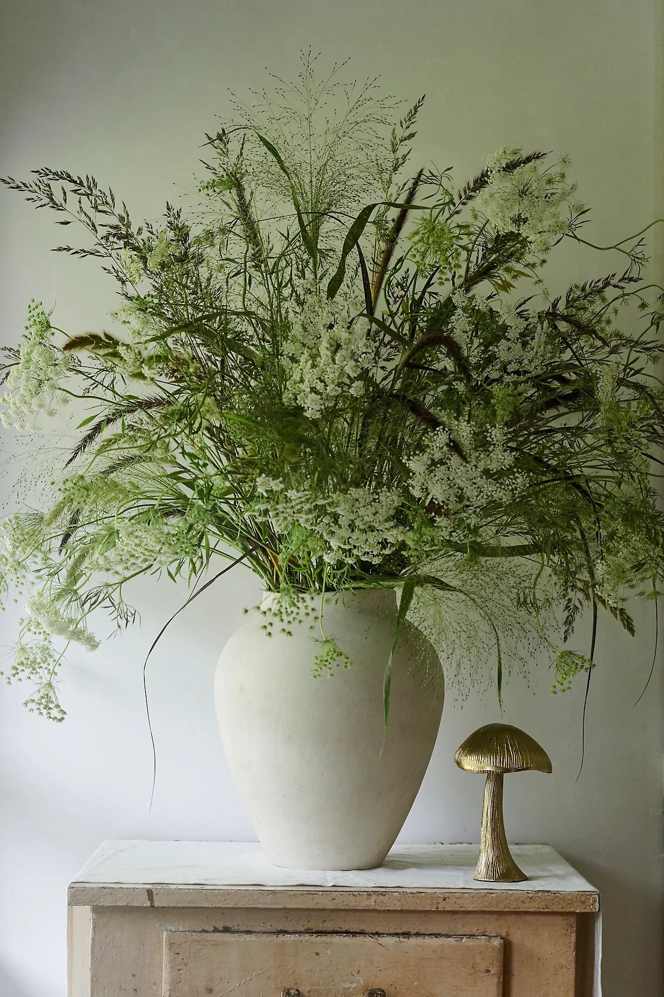 Organic Ceramic Vase, Tall Neutral | Terrain