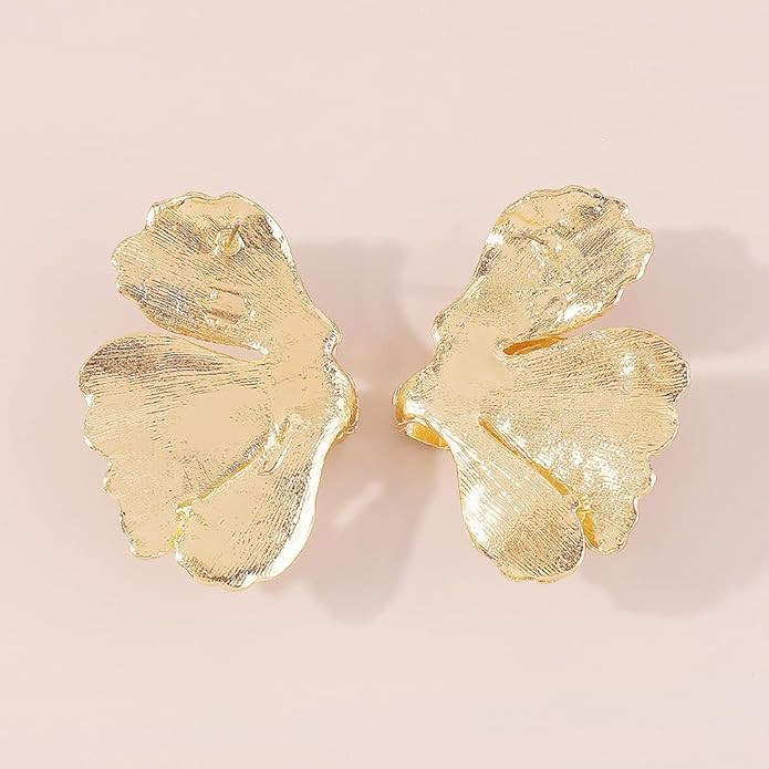 Ginkgo Leaf Earrings Leaf Stud Earrings Large Geometric Statement Earrings Leaf Earrings Jewelry ... | Amazon (US)