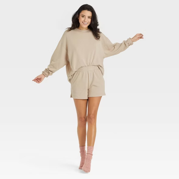 Women's French Terry Lounge Shorts - Colsie™ | Target