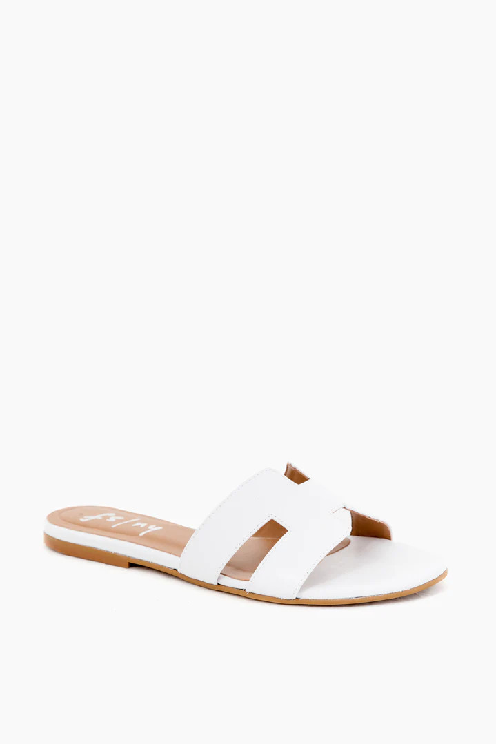Exclusive White Leather Alibi Sandals | Tuckernuck (US)