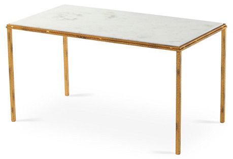 Griffith Marble Coffee Table, White | One Kings Lane