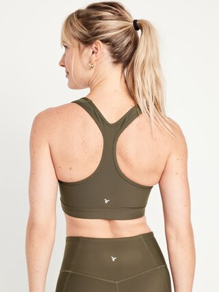 Medium Support PowerSoft Racerback Sports Bra | Old Navy (US)