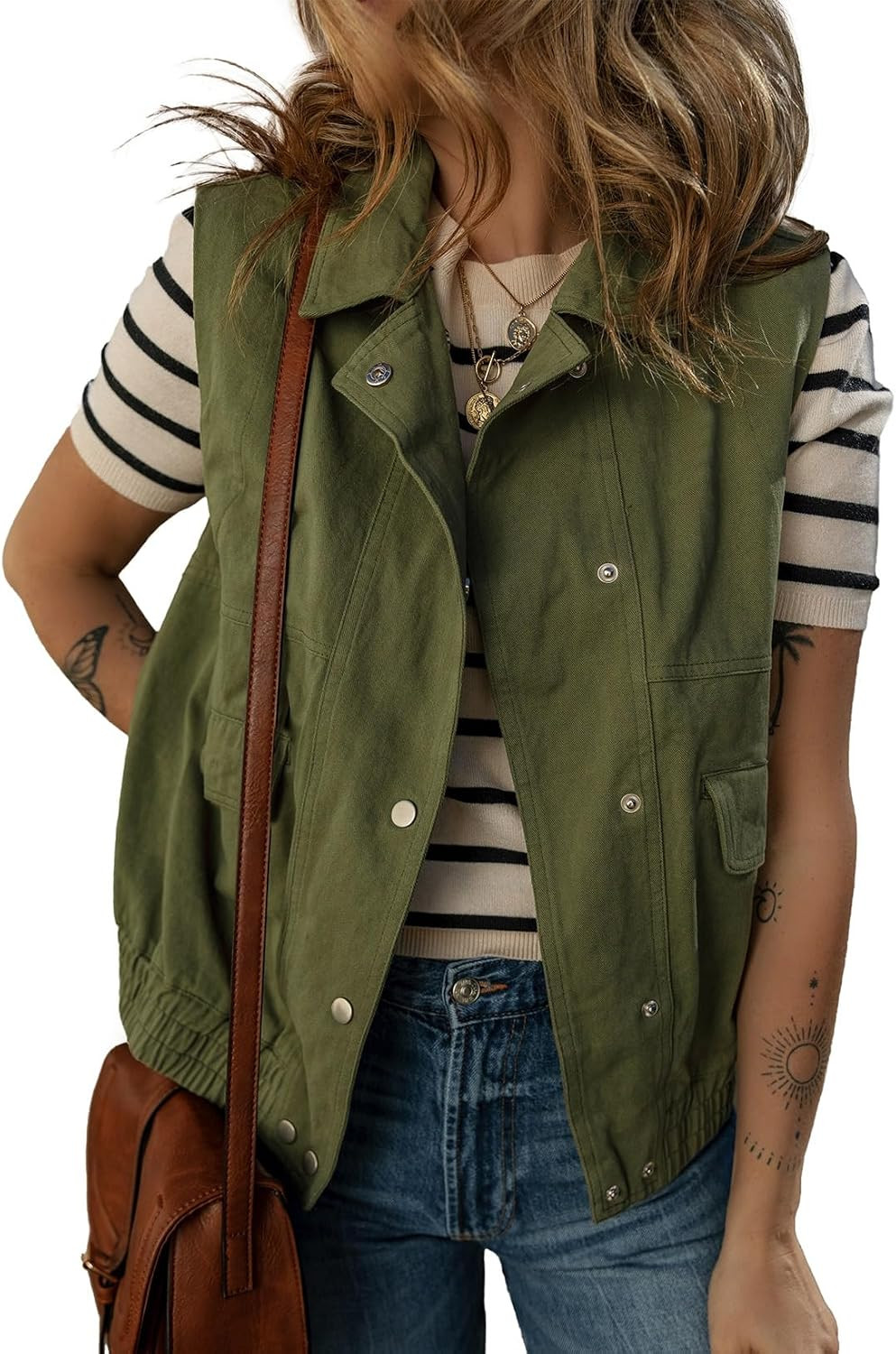 Dokotoo Womens Vests Sleeveless Jacket Cargo Vest Tops | Amazon (US)