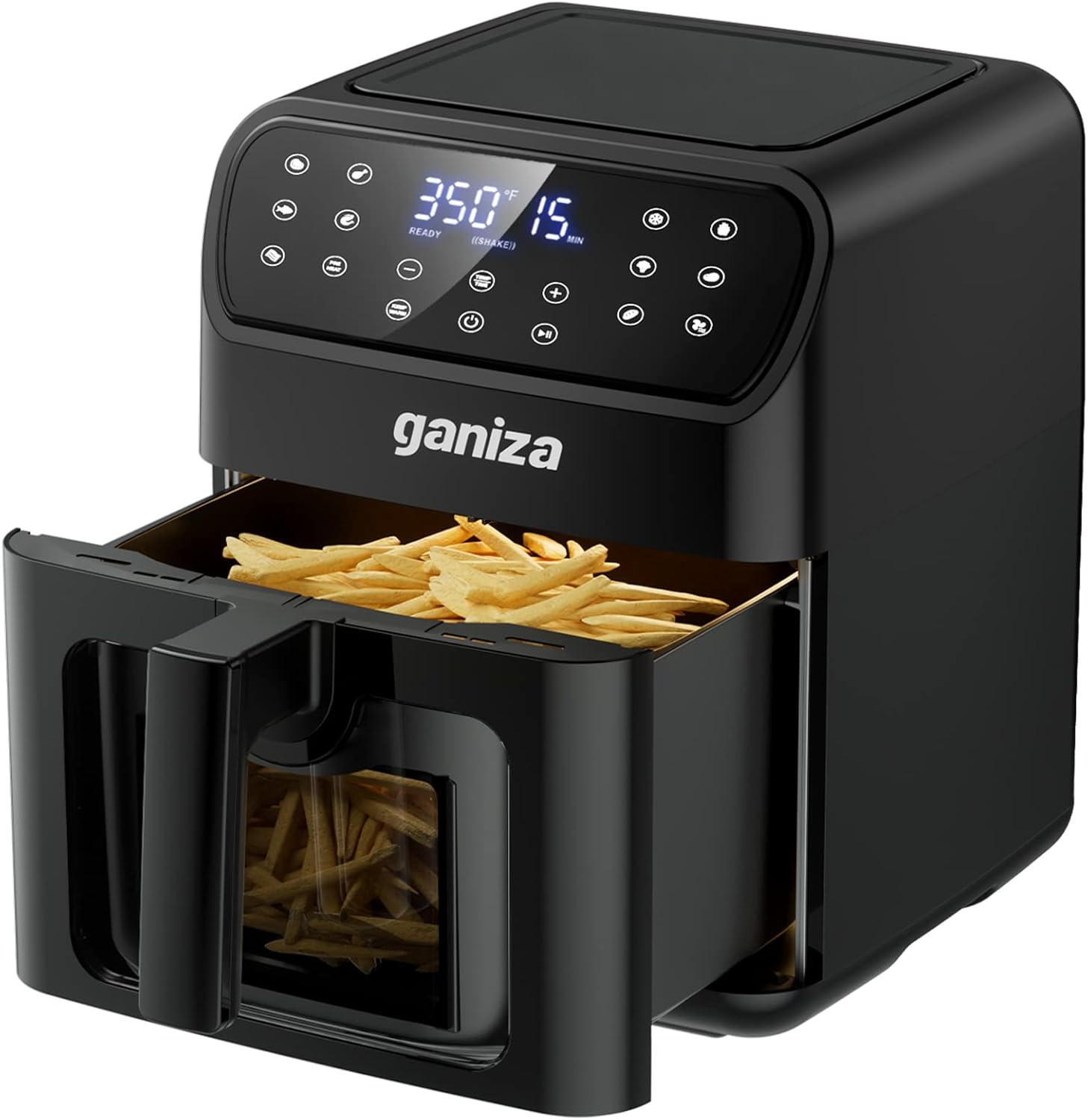 Air Fryers Oven, GANIZA 6 Quart Oilless Air Fryer with Visible Cooking Window, One-Touch Screen w... | Amazon (US)