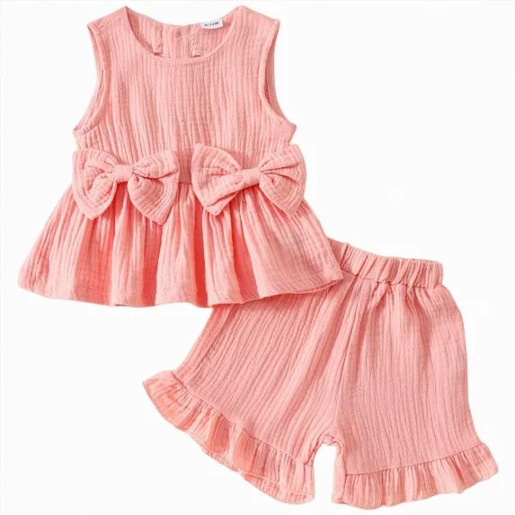 UAYOTSE Baby Girls Clothes 18 Months Infant Baby Girls Summer 2PCS Outfits Sleeveless School Wear... | Walmart (US)
