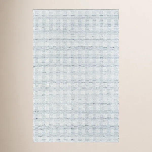 Lavande Plaid Wool Area Rug in Gray | Wayfair North America