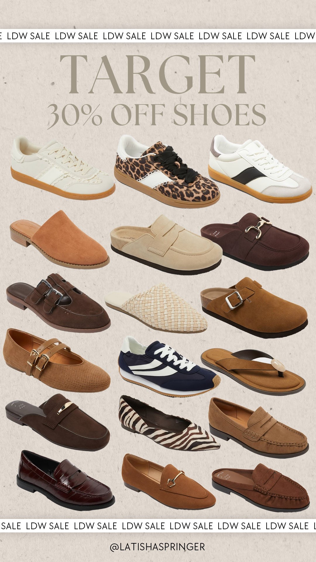 Target Labor Day sale! 30% off shoes! 

#targetdeals

Target finds. Target deals. Target fashion. Target new arrivals. Target look for less fall mules. Target fall fashion. Target fall shoes.

#LTKSeasonal #LTKSaleAlert #LTKootd