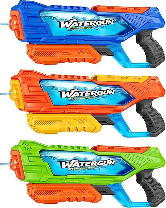 Quanquer 1000cc Water Guns for Kids Adults - 3 Pack Fast-Fill Super Squirt Blaster Soaker with 32... | Amazon (US)