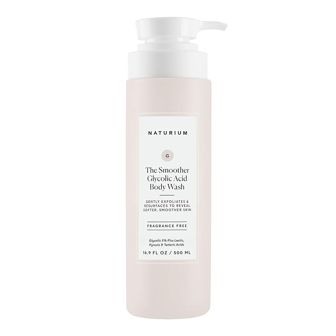 Naturium The Smoother Glycolic Acid Exfoliating Body Wash, Soft & Smoothing Cleanser, 16.9 oz | Amazon (US)