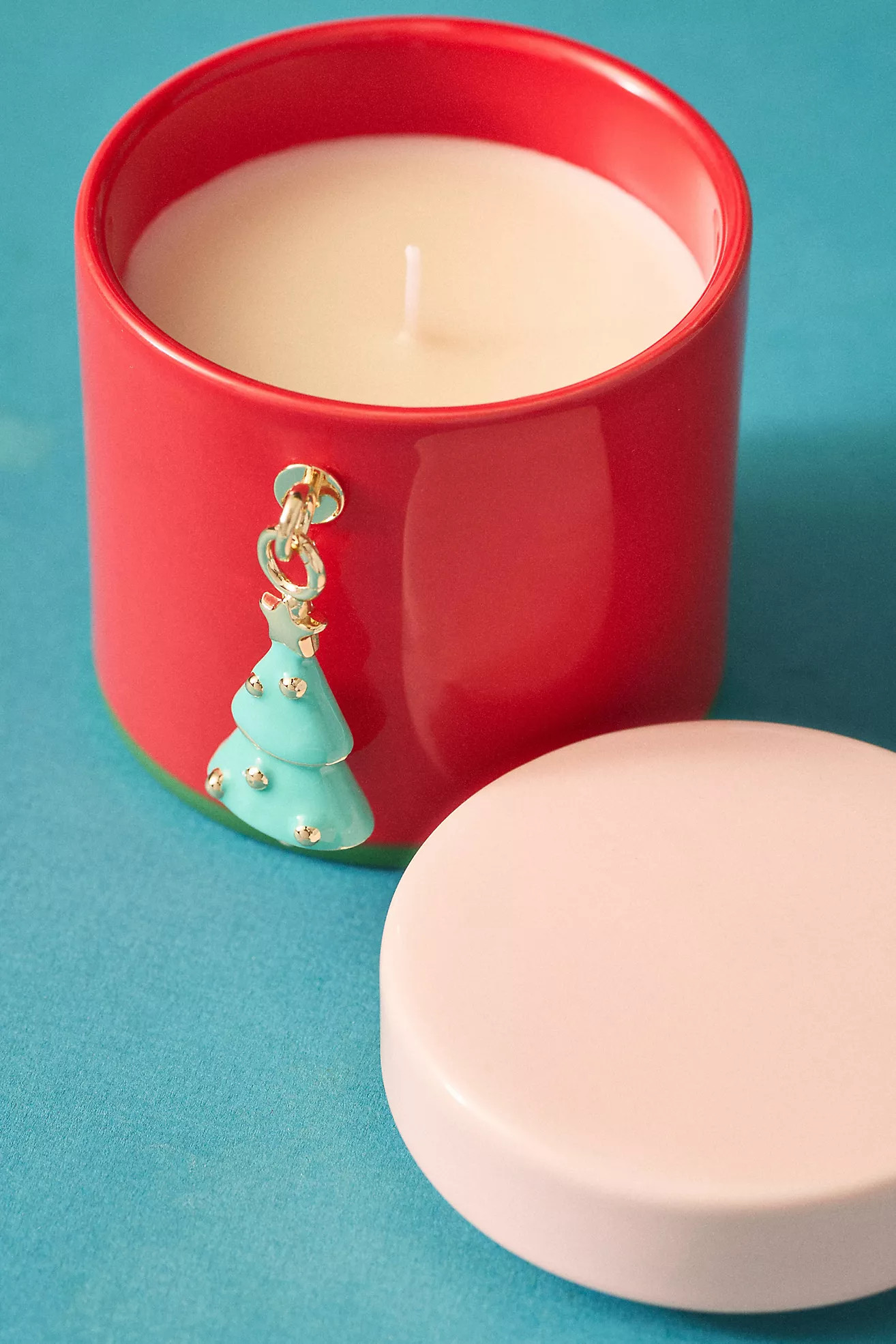 Christmas Tree Charm Woody Fresh Balsam & Cedarwood Ceramic Candle | Anthropologie (US)