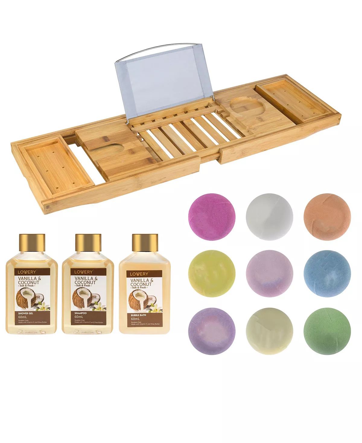 Lovery Vanilla Coconut Bathtub Caddy Gift Set, 13 Piece & Reviews - Bath & Body - Beauty - Macy's | Macys (US)