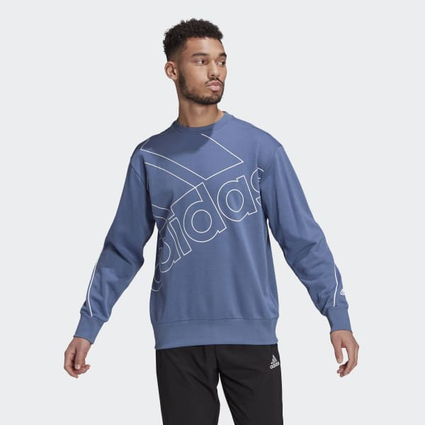 adidas Giant Logo Sweatshirt (Gender Neutral) - Blue | adidas US | adidas (US)
