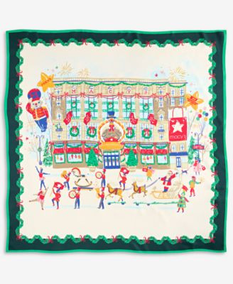 Macy's 100th Thanksgiving Day Parade Silk Herald Square Printed Scarf, Macy's Exclusive - Multi | Macy's