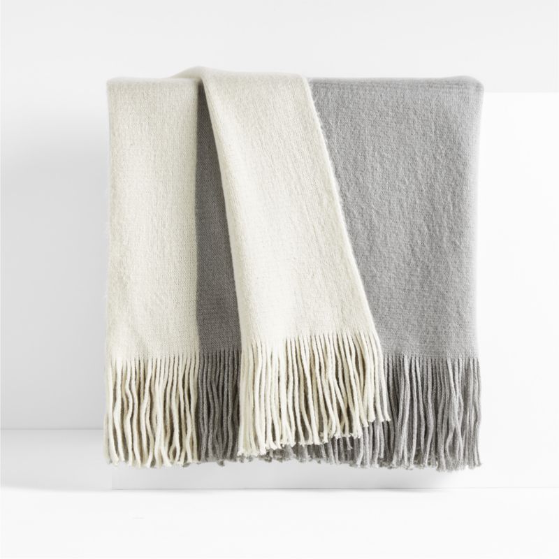 Tepi 70"x55" Grey Throw Blanket + Reviews | Crate & Barrel | Crate & Barrel