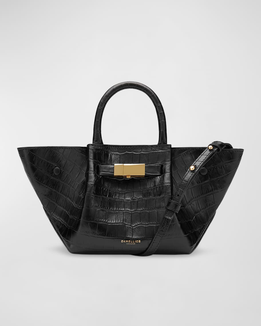 DeMellier New York Mini Croc-Embossed Top-Handle Bag | Neiman Marcus