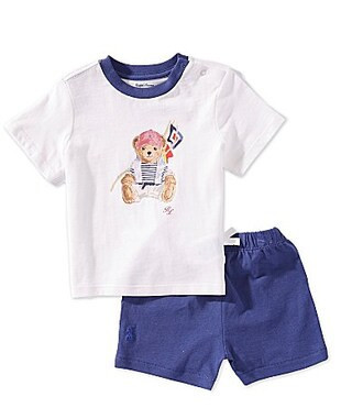 Ralph Lauren Baby Boys Short-Sleeve Polo Bear Jersey T-Shirt Shorts Set - 3 Months | Dillard's