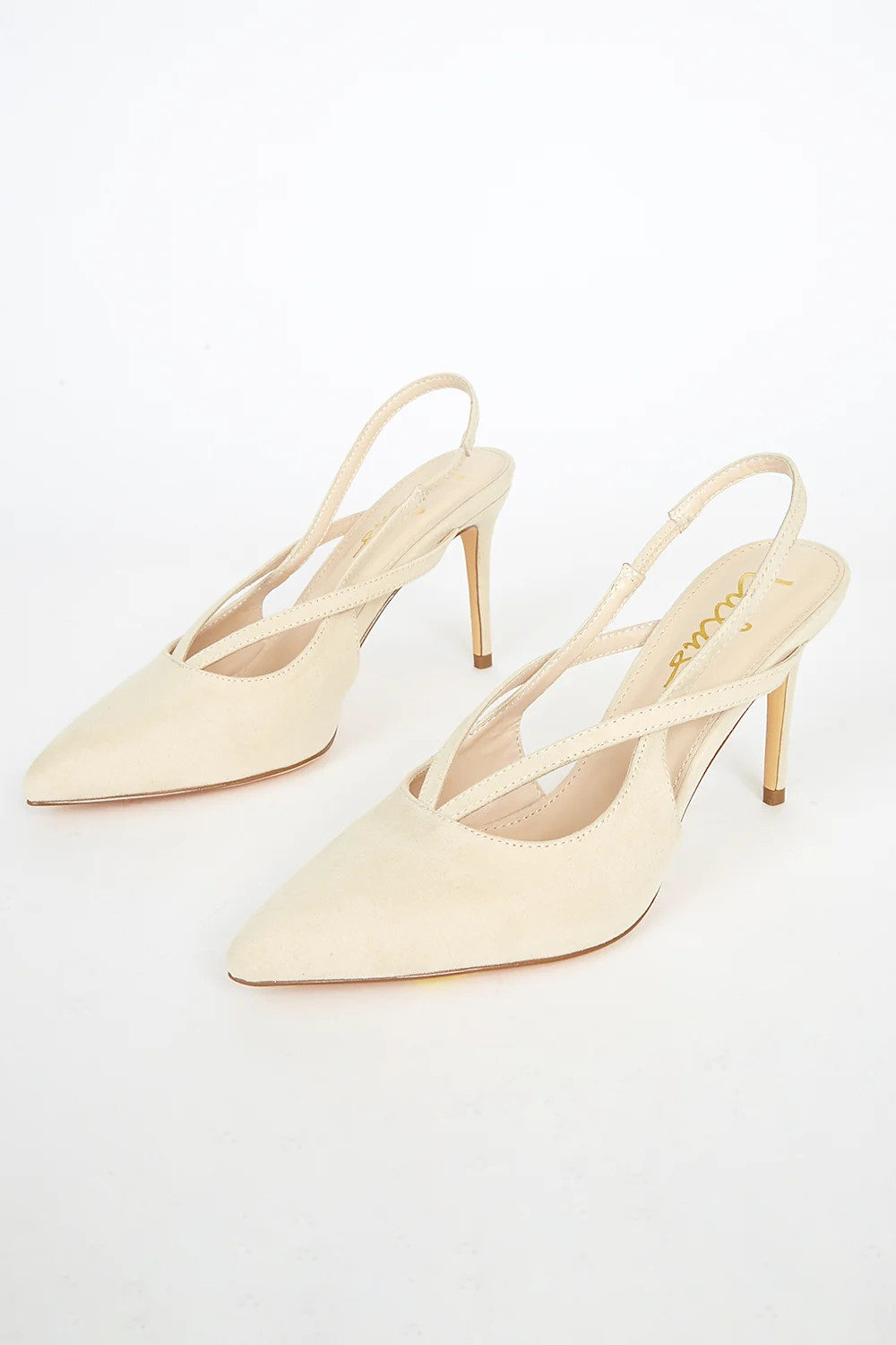 Sprague Light Nude Suede Pointed-Toe Slingback Pumps | Lulus (US)