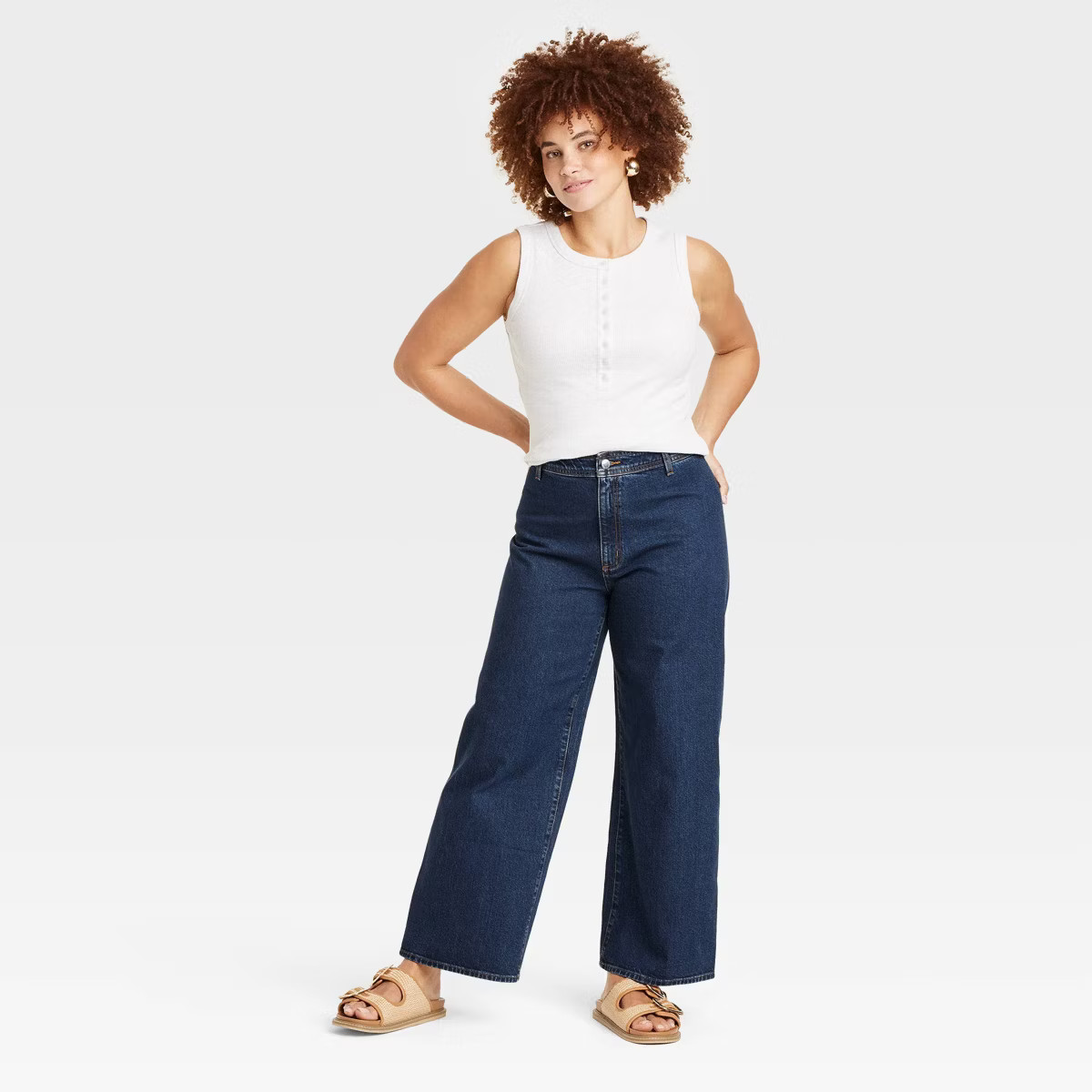 Women's High-Rise Sailor Wide Leg Ankle Jeans - Universal Thread™ | Target