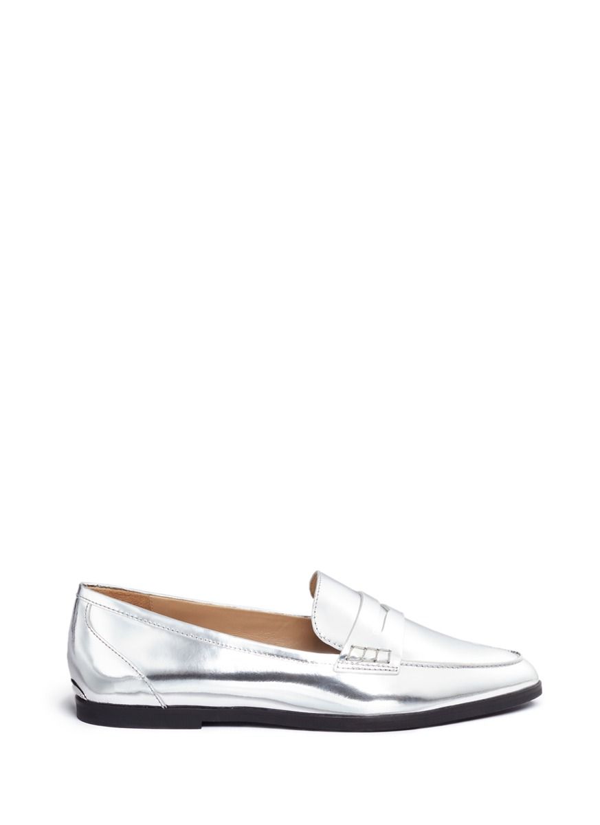 'Connor' metallic leather loafers | Lane Crawford (US)