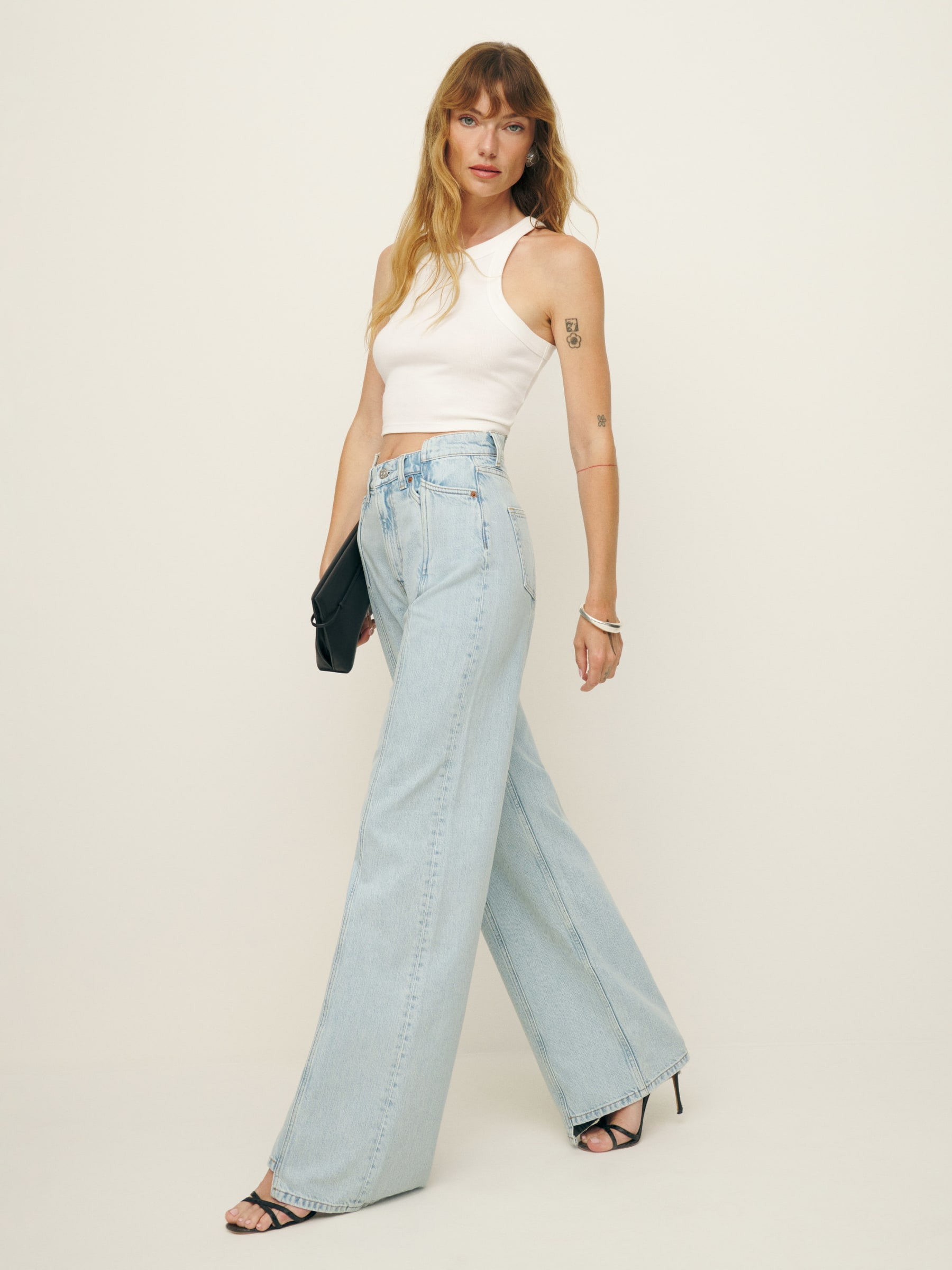 Cary High Rise Slouchy Wide Leg Jeans | Reformation (Global)