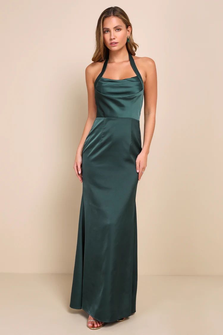 Exquisite Romance Forest Green  Maxi Dress | Fall Wedding Guest Dress #LTKwedding | Lulus