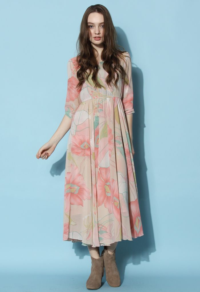 Spring Scenery Floral Maxi Dress | Chicwish