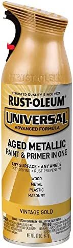 Rust-Oleum 342918 Universal All Surface Spray Paint, 11 oz, Aged Metallic Vintage Gold | Amazon (US)