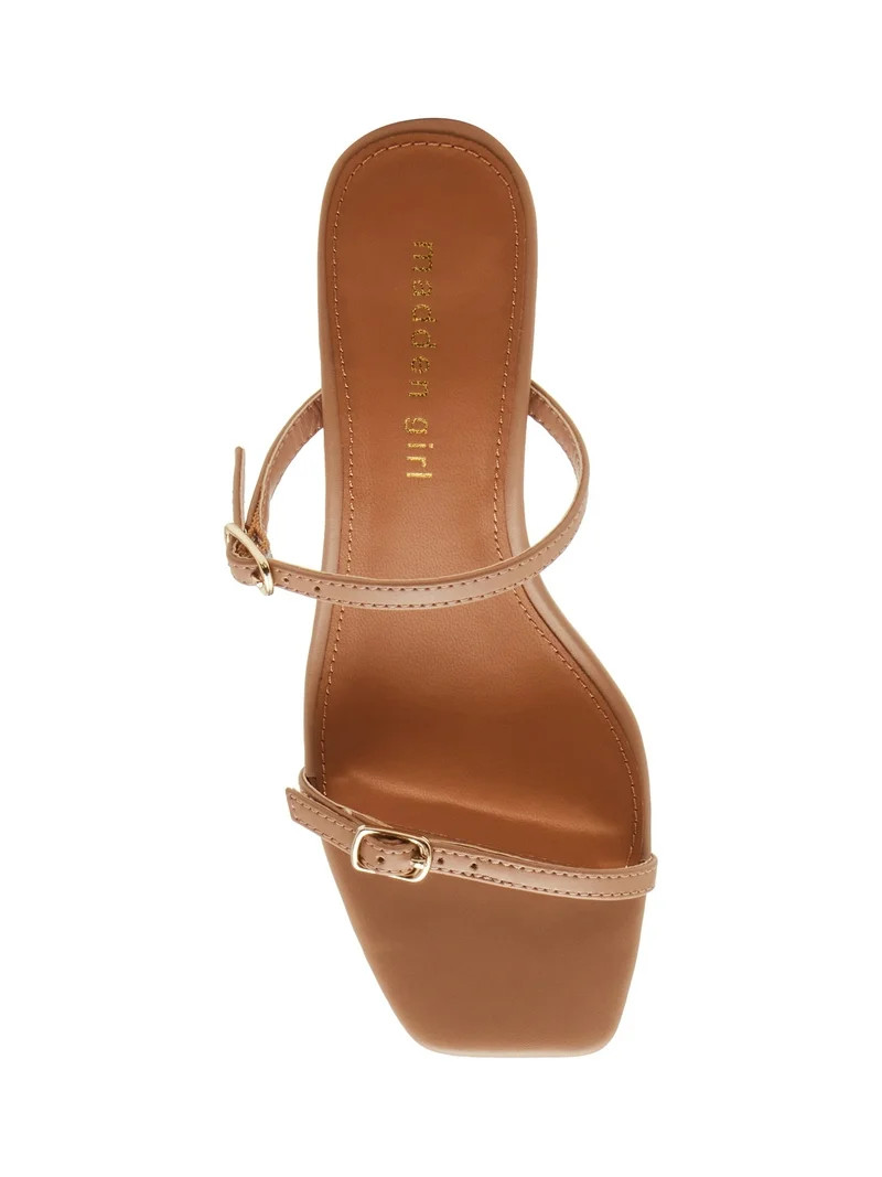 Madden Girl Women's Bettyy Two Strap Block Heel Sandal | Walmart (US)