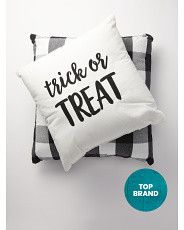 Made In India 2pk Trick Or Treat Plaid Pillows | HomeGoods