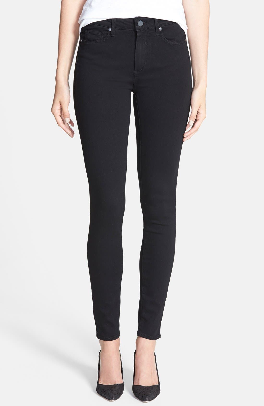 Transcend - Hoxton High Rise Ultra Skinny Stretch Jeans (Black Shadow) | Nordstrom