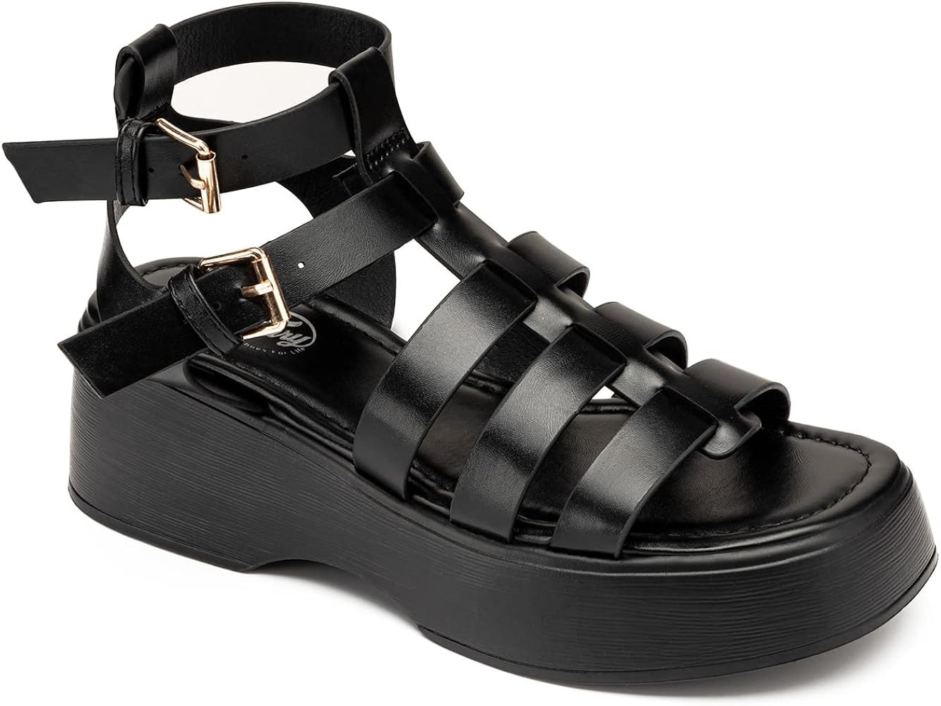 Trary Women's Wedge Sandals, Open Toe Casual Platform Sandals, Adjustable Buckle Ankle Strap Glad... | Amazon (US)