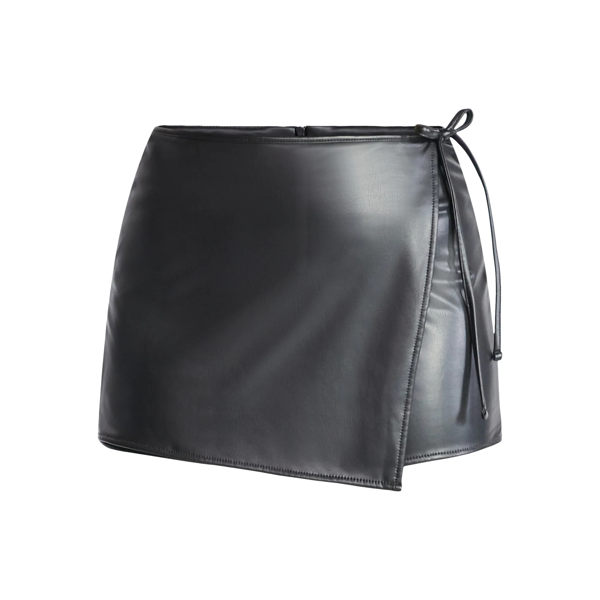 Madden NYC Women's Faux Leather Wrap Skort | Walmart (US)