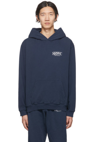 Sporty & Rich - Navy Upper East Side Hoodie | SSENSE
