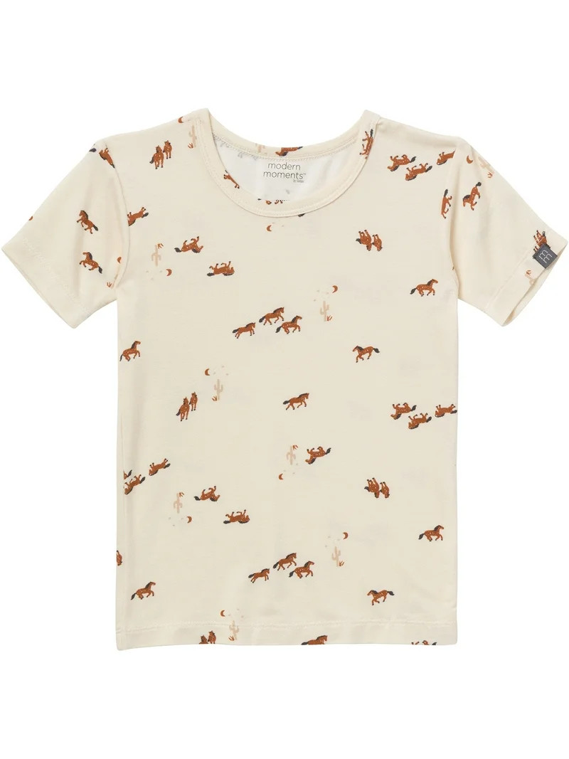 Modern Moments by Gerber Toddler Neutral Super Soft Tight Fitting Pajama Set, 2-Piece, Sizes 12 M... | Walmart (US)