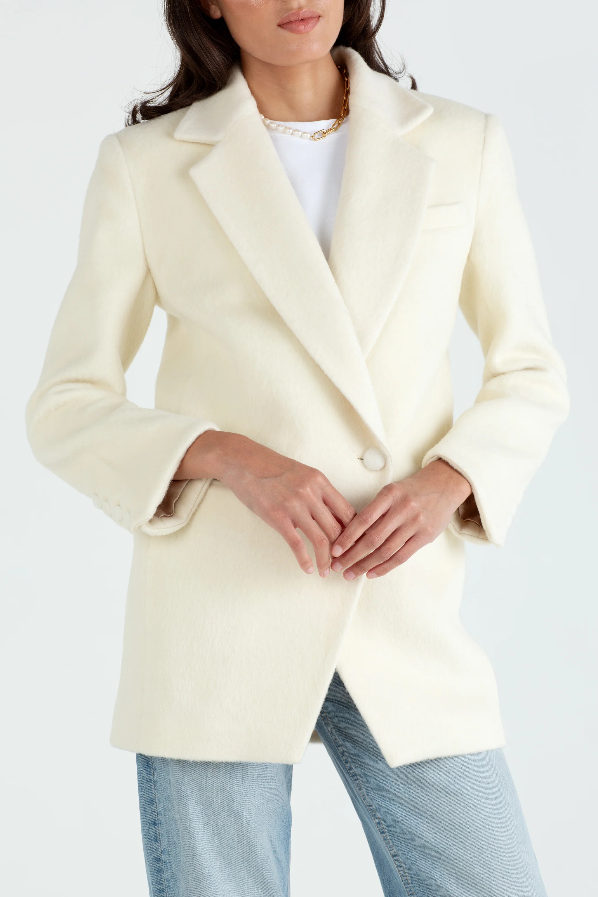 The Hannah | Brushed Jacket Cream | Sinead Keary