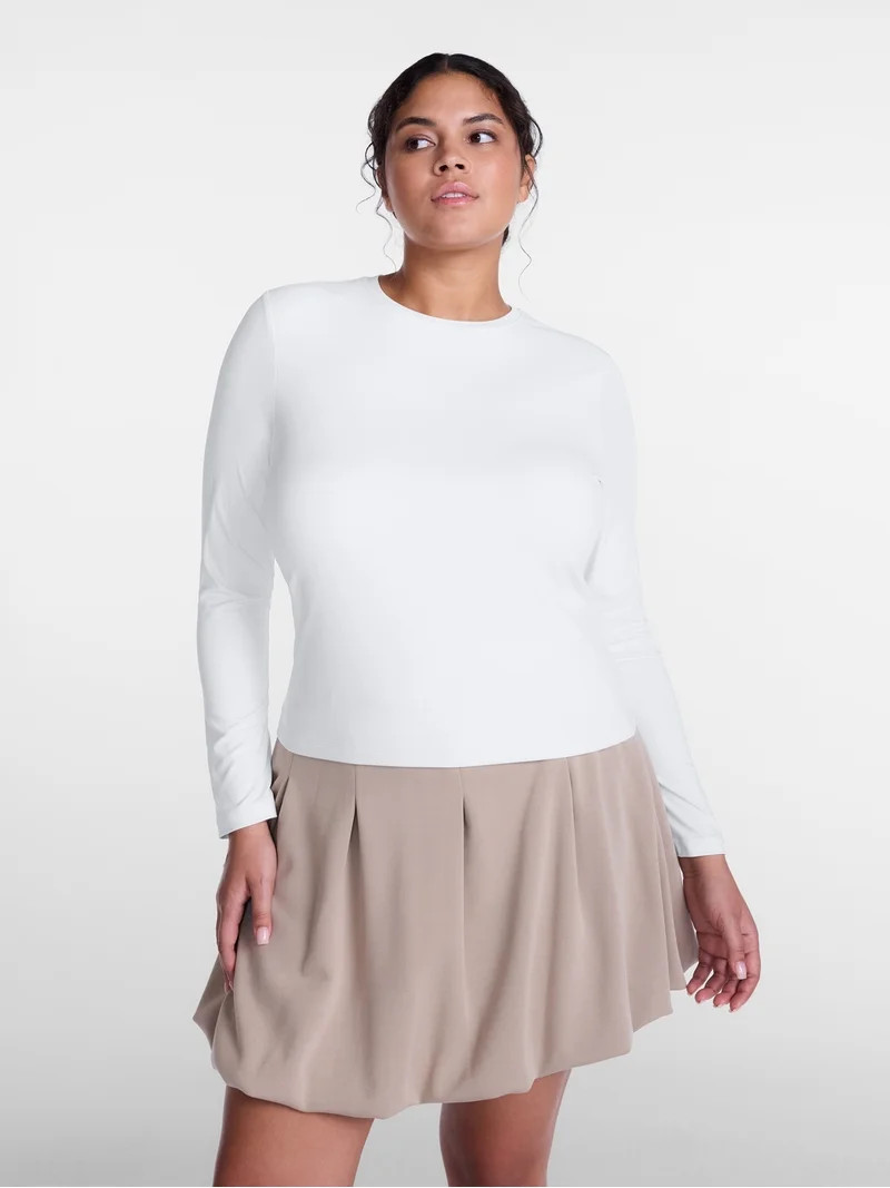 Avia Women\u2019s and Women's Plus SoftSculpt Top with Long Sleeves, Sizes XS-4X | Walmart (US)
