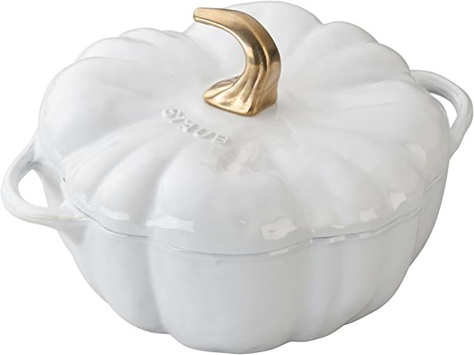 Amazon.com: Staub Cast Iron 3.5-qt Pumpkin Cocotte - White, Made in France : Home & Kitchen | Amazon (US)