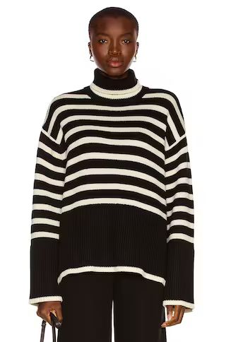 Signature Stripe Turtleneck Sweater | FWRD 