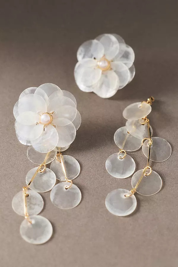 Iridescent Blooming Drop Earrings | Anthropologie (US)