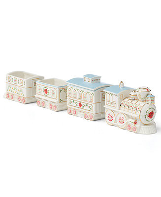 NEW FOR 2025! Lenox Village Christmas Porcelain Train Serving Set - Macy's | Macy's