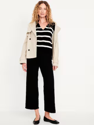 High-Waisted Weekender Pull-On Crop Wide-Leg Jeans | Old Navy | Old Navy (US)