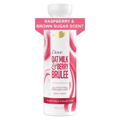 Dove Beauty Plant Milk Cleansing Body Wash - Oat Milk & Berry Brulee - 17.5 fl oz | Target