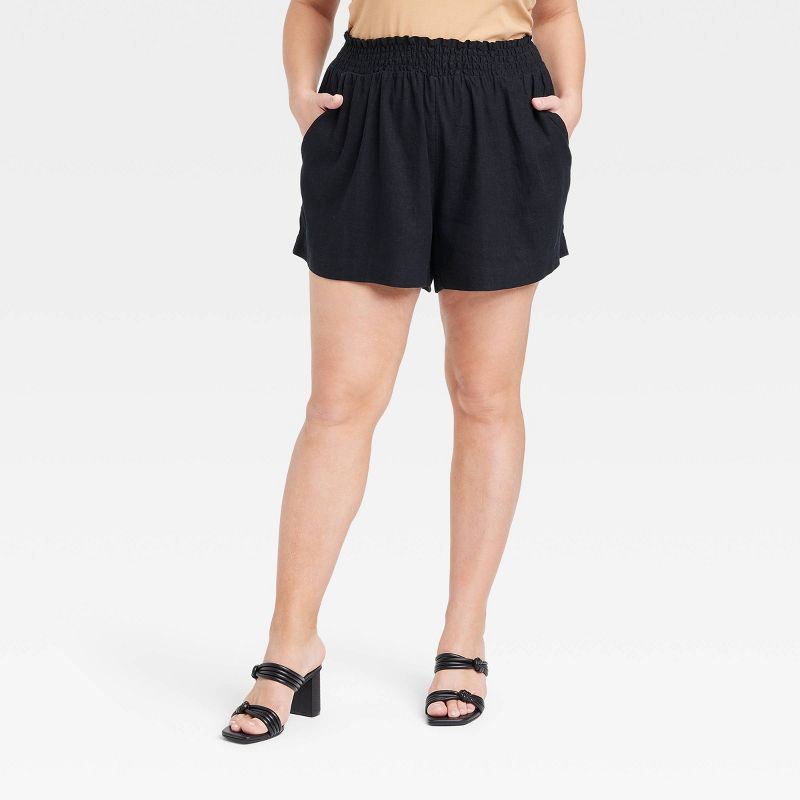 Women's High-Rise Linen Pull-On Shorts - Ava & Viv™ | Target