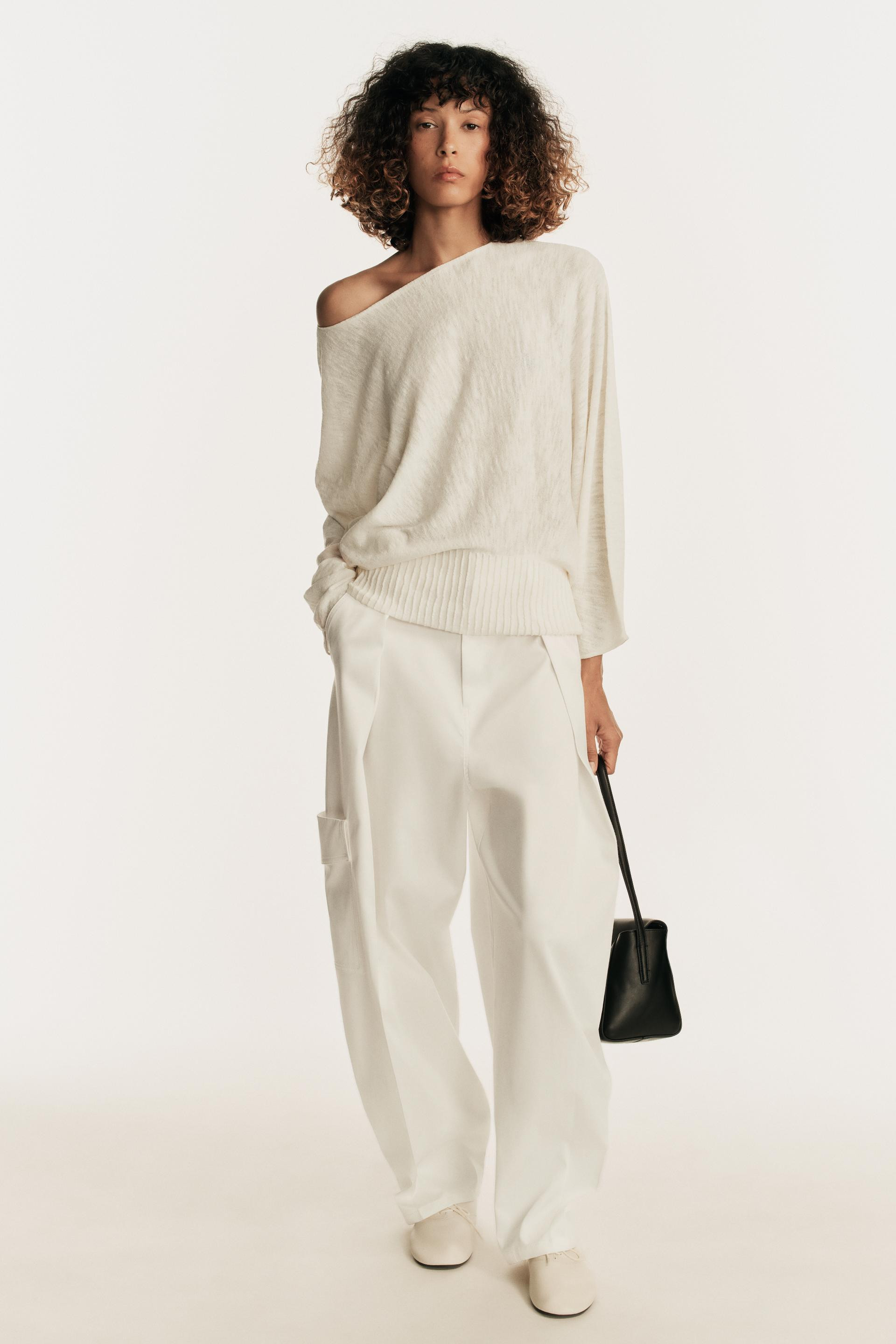 Zara - Limited Edition Lace-Up Knit Poncho - Women - Ecru - Women | Zara US