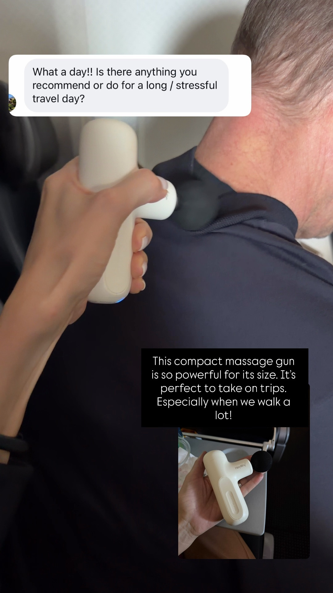 This compact massage gun is so powerful for its size. It's perfect to take on trips.
Especially when we walk a lot!

#LTKTravel #LTKOver40 #LTKselfcare