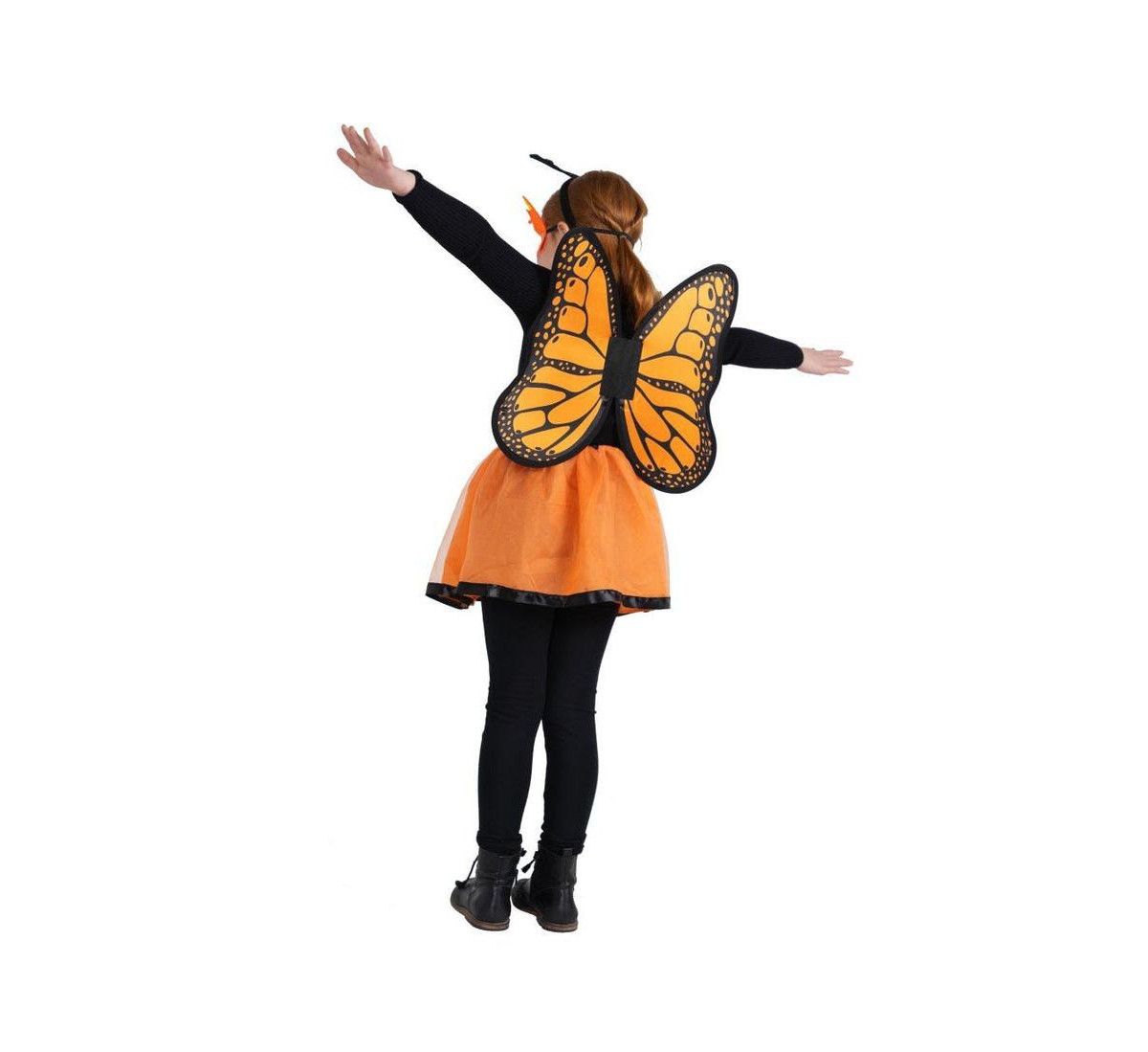 Dress Up America Kids Monarch Butterfly Wing & Tutu Skirt Costume Set - Orange / Black | Macy's