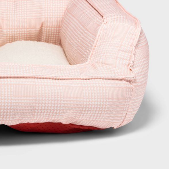 Blush Tweed Print Pillow Couch Dog Bed - Boots & Barkley™ | Target