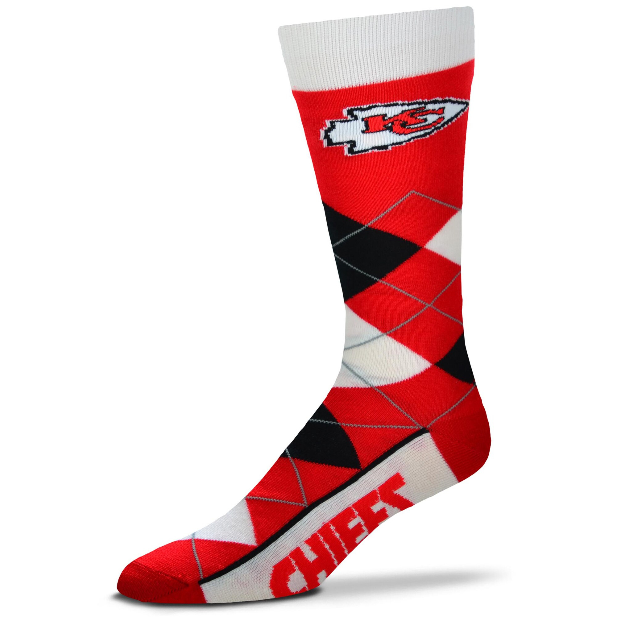 Kansas City Chiefs For Bare Feet Argyle Crew Socks | NFL Shop